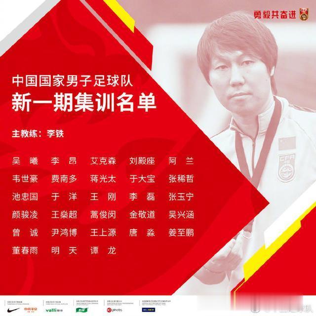 国足新一期集训名单：艾克森、费南多、蒋光太入选