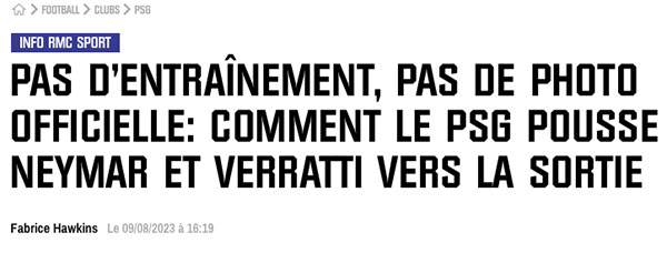 太狠？曝巴黎通知内马尔等5人：今夏可离队！剥夺拍摄官方照资格