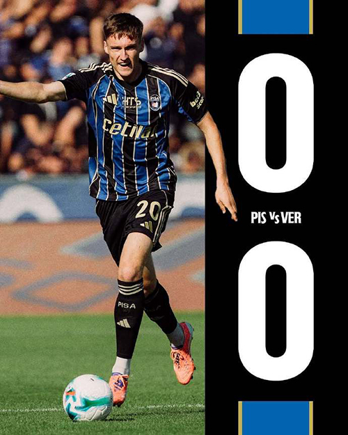 阿尔比奥尔钢铁防线！比萨0-0闷平维罗纳，两队各取保级关键1分