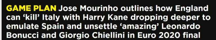 穆里尼奥：中场是决赛的关键，凯恩需要更多回撤