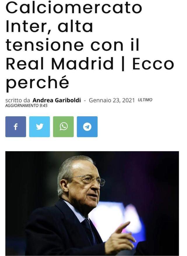 后悔了？曝老佛爷欲将国米5千万欧飞翼带回皇马！本赛季意甲已6球4助