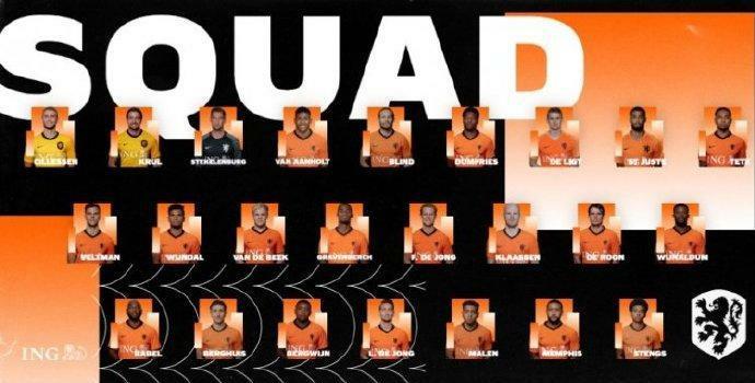 兰欧洲杯26人名单: 德容、德里赫特领衔