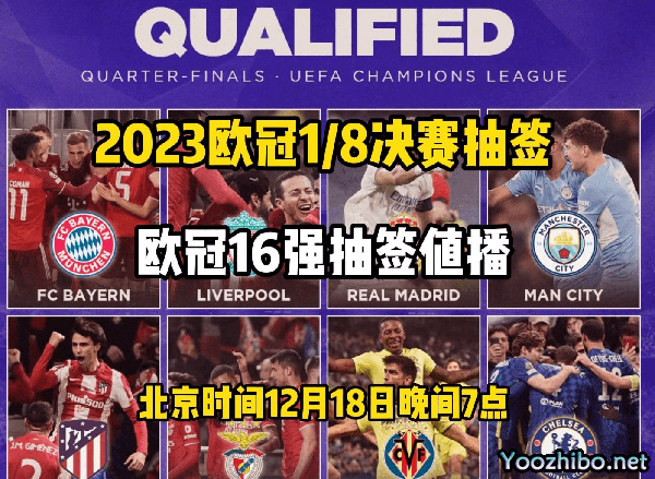 2023-2024赛季欧冠1/8决赛赛程时间表一览