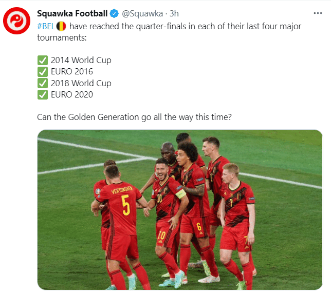 黄金一代！比利时连续4届大赛进8强