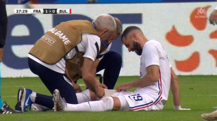 缺席7日后欧洲杯! 本泽马争顶后腿部不适伤退