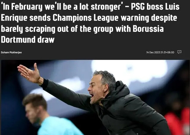 恩里克：我毫不怀疑 到了二月份我们会变得更加强大