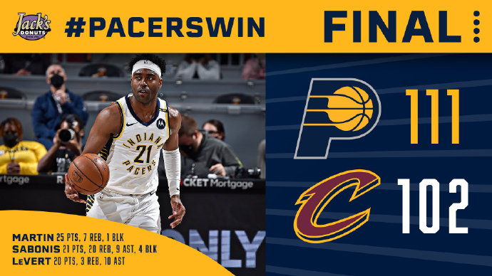 步行者111-102力克骑士 小萨21+20+9 勒韦尔20+10 塞克斯顿25+8