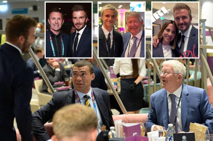 小贝弗爵欧洲杯共进午餐，一起在温布利看球！20年前曼联回忆重现