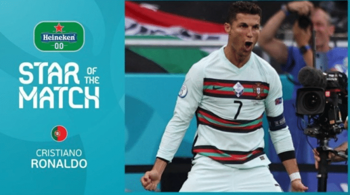 梅开二度, C罗当选葡萄牙vs匈牙利全场最佳