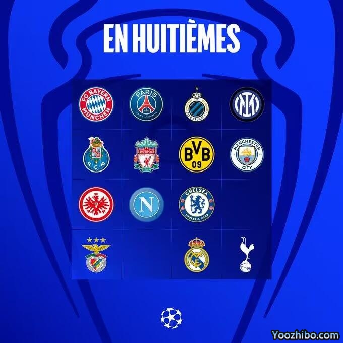 欧冠16强确定14席：还剩米兰等4队争夺2名额