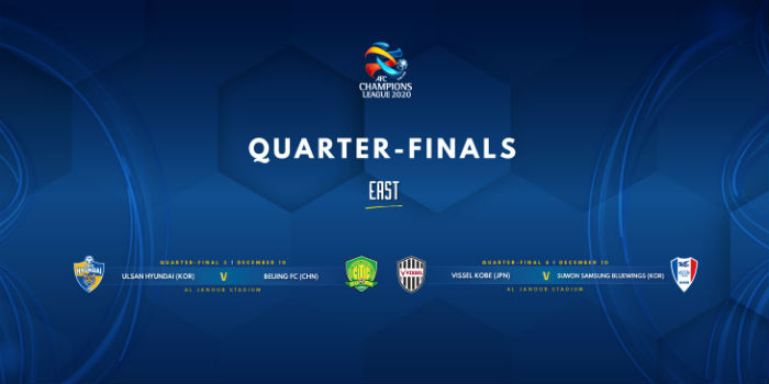 亚冠东亚区半决赛对阵出炉：国安对阵蔚山现代