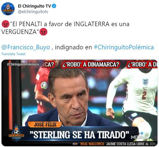 西班牙六台：英格兰的点球是个耻辱