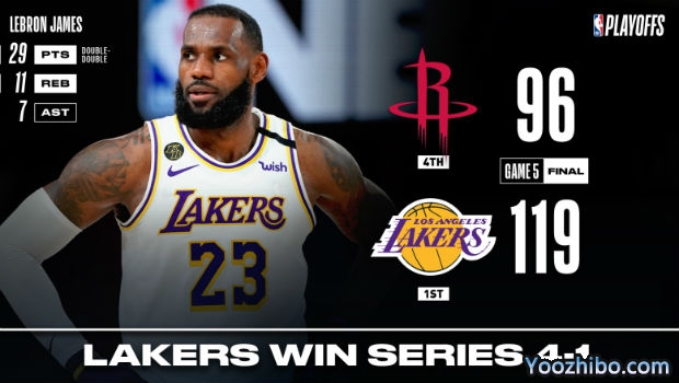 <a href=/lanqiugaoqing/lakers/ target=_blank class=infotextkey>湖人</a>大胜<a href=/lanqiugaoqing/rockets/ target=_blank class=infotextkey>火箭</a>大比分4-1晋级西决