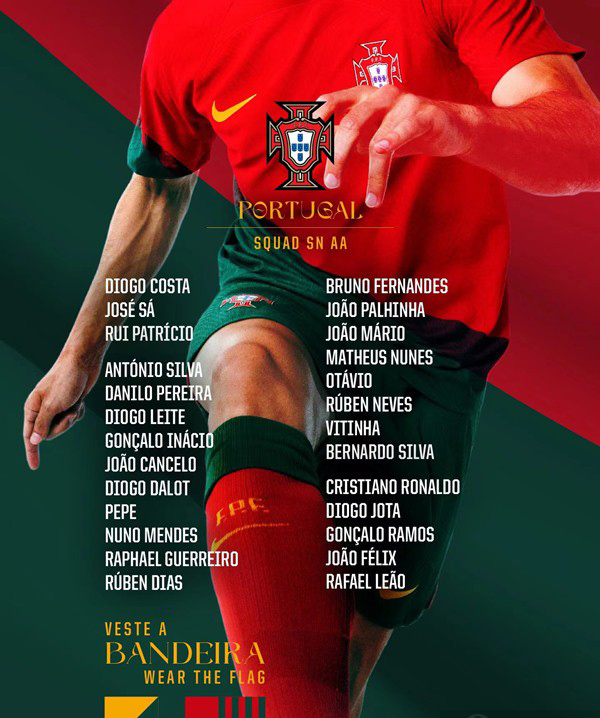 葡萄牙队公布新一期国家队大名单：C罗、佩佩领衔